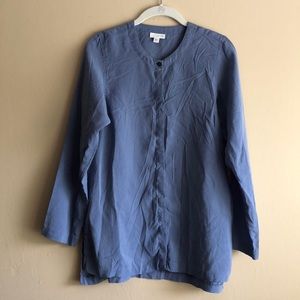J. Jill PureJill Luxe Tencel Relaxed Tunic,Blue,XS